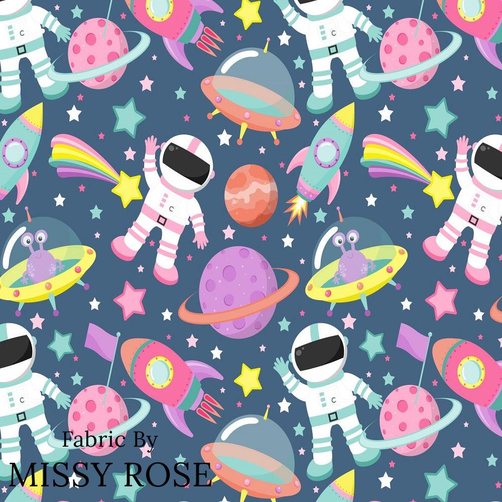 Design 414 Astronaut Fabric – custom printed pre-order fabric Australia | Fabric by Missy Rose