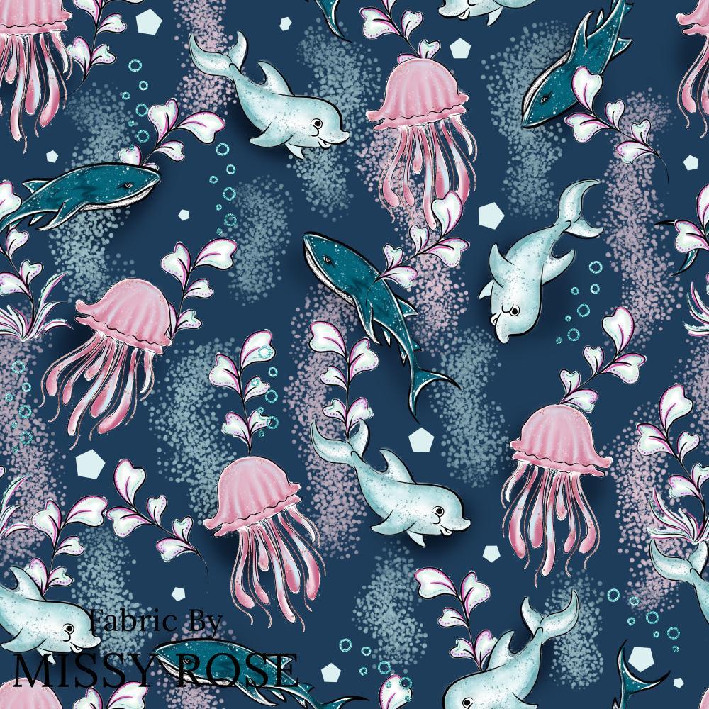 Design 420 Underwater Animals Fabric – premium custom printed fabric for sewing | Fabric by Missy Rose