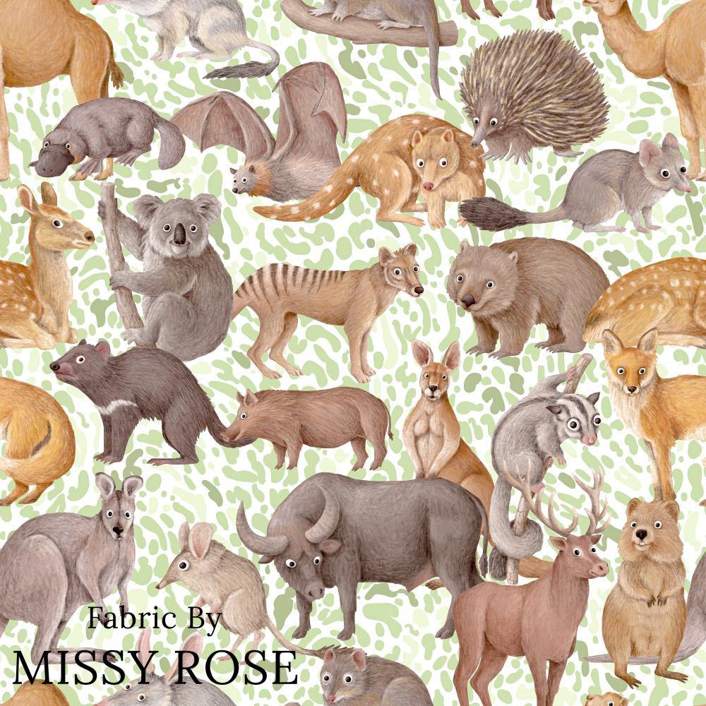 Design 424 Australian Animals Fabric – made-to-order custom fabric by the metre | Fabric by Missy Rose