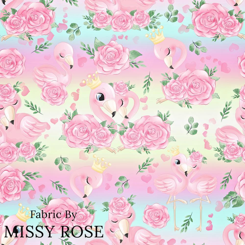Design 435 Pastel Flamingo Fabric – premium custom printed fabric for sewing | Fabric by Missy Rose