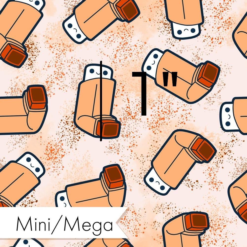 Design 441 Orange Asthma Puffer Fabric – premium custom printed fabric for sewing | Fabric by Missy Rose