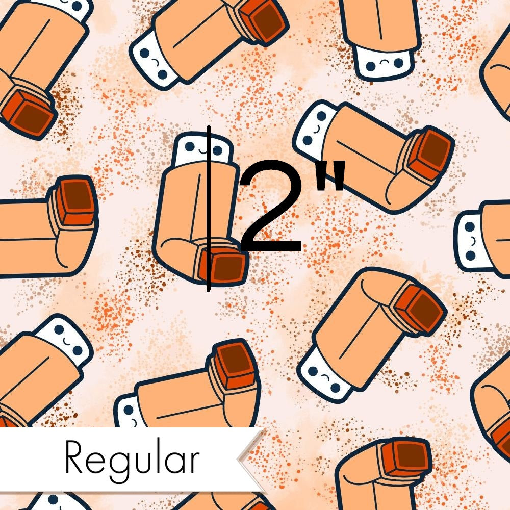 Design 441 - Orange Asthma Puffer Fabric