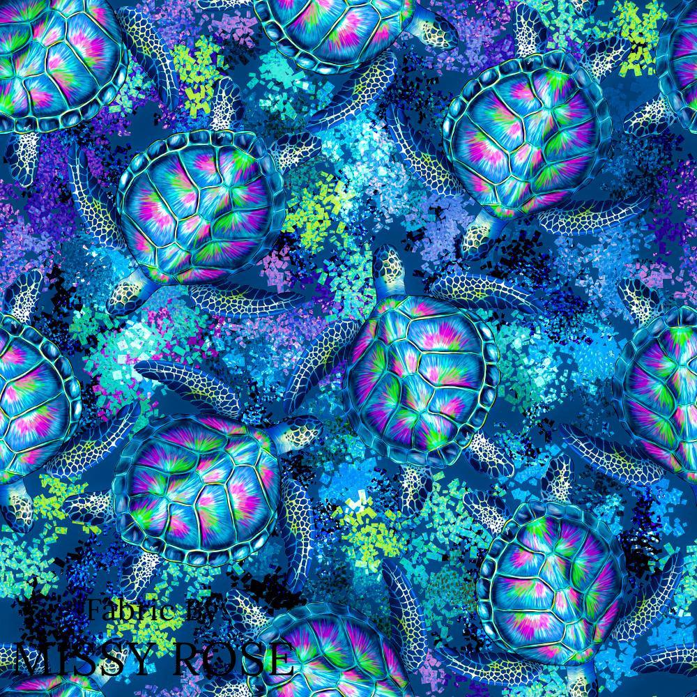 Design 444 Turtle Fabric – made-to-order custom fabric by the metre | Fabric by Missy Rose