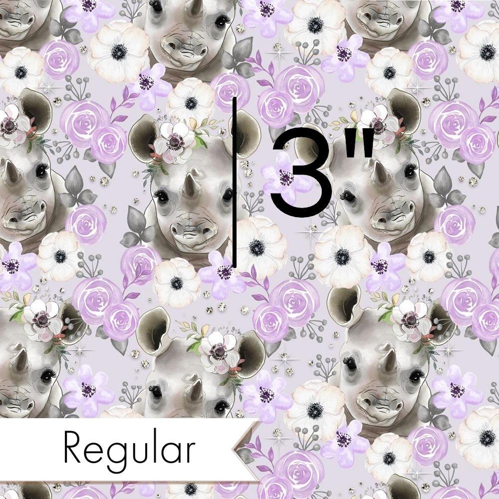 Design 450 Purple Rhino Fabric – custom printed pre-order fabric Australia | Fabric by Missy Rose