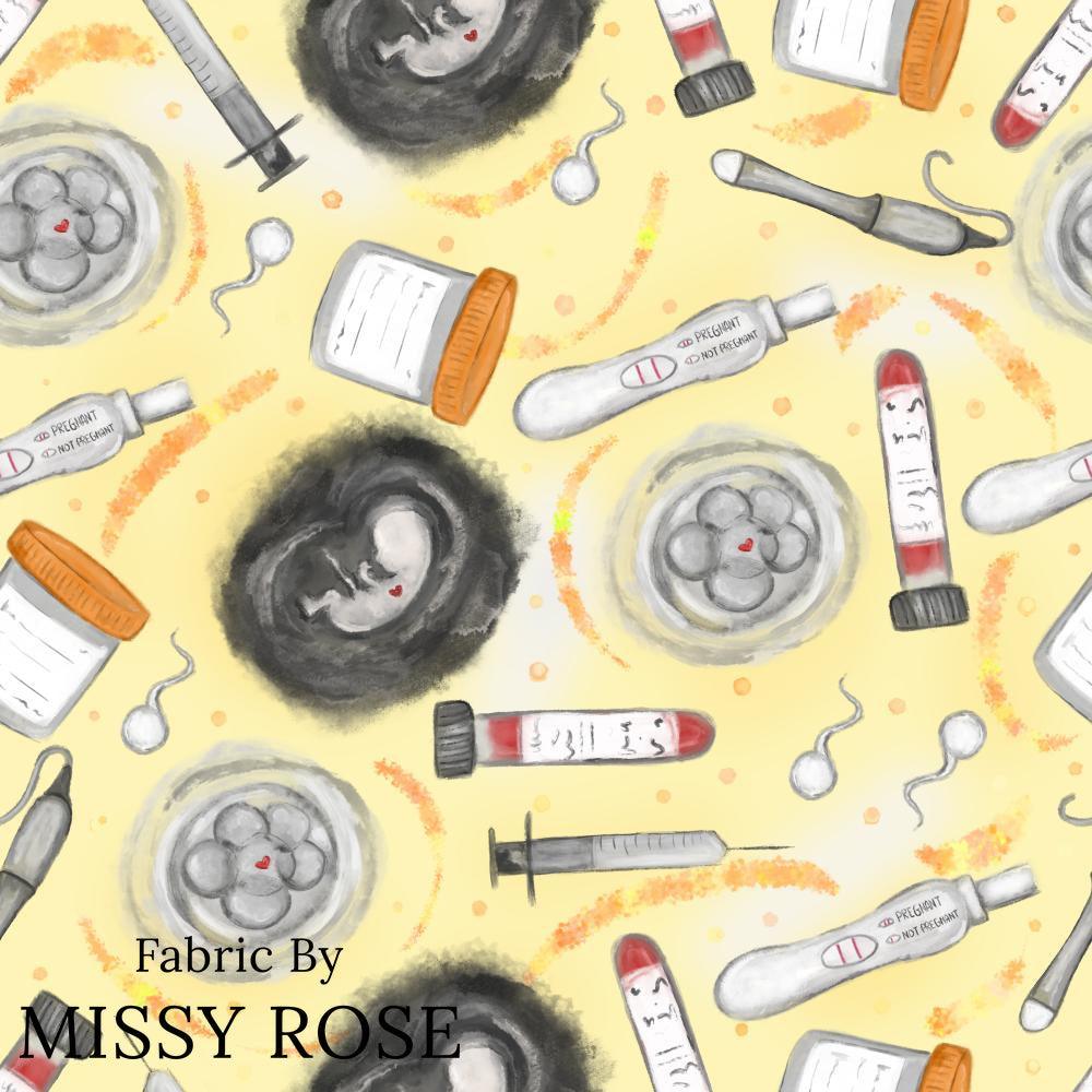 Design 454 Yellow IVF Fabric – Australian custom printed fabric pre-order | Fabric by Missy Rose