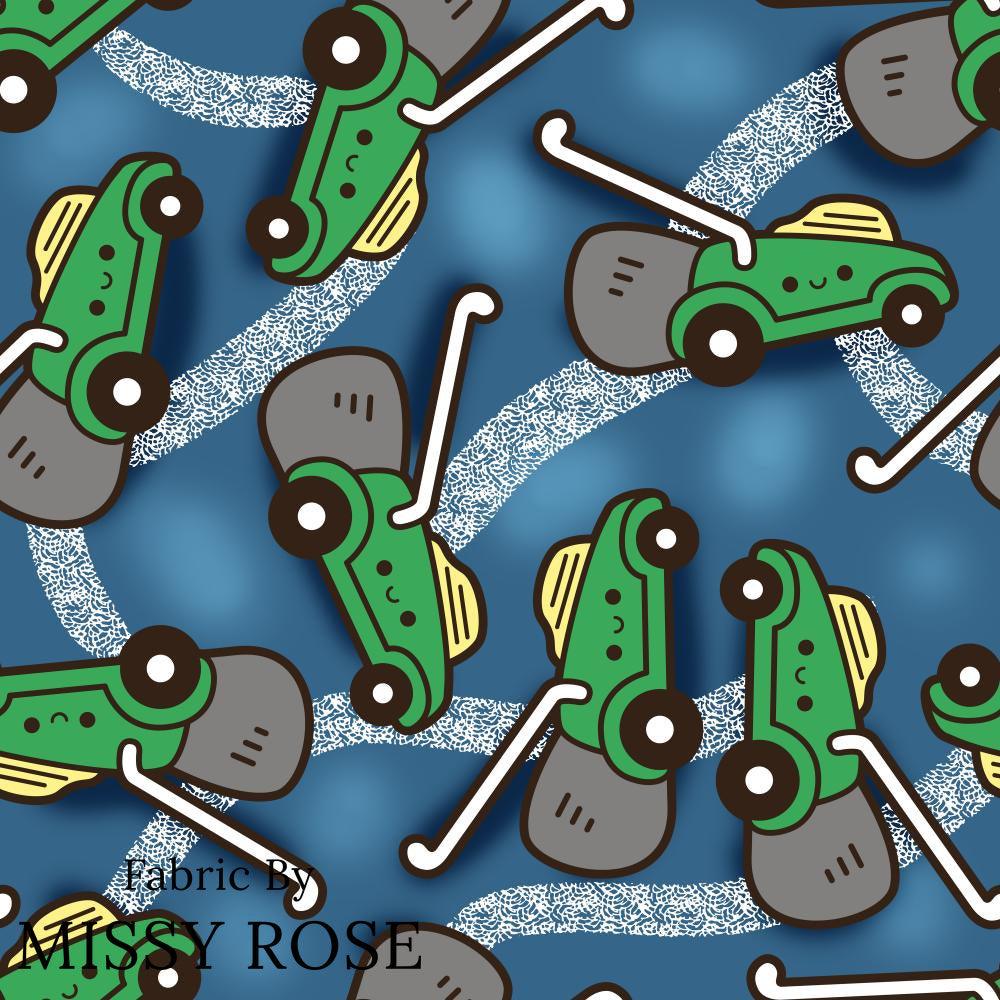 Design 455 Lawnmower Fabric – premium custom printed fabric for sewing | Fabric by Missy Rose