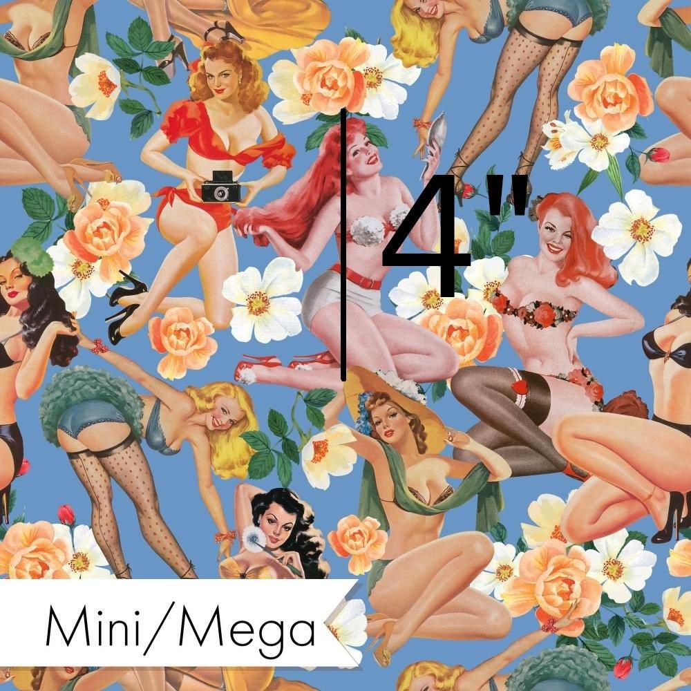 Design 467 Vintage Pinup Fabric – made-to-order custom fabric by the metre | Fabric by Missy Rose