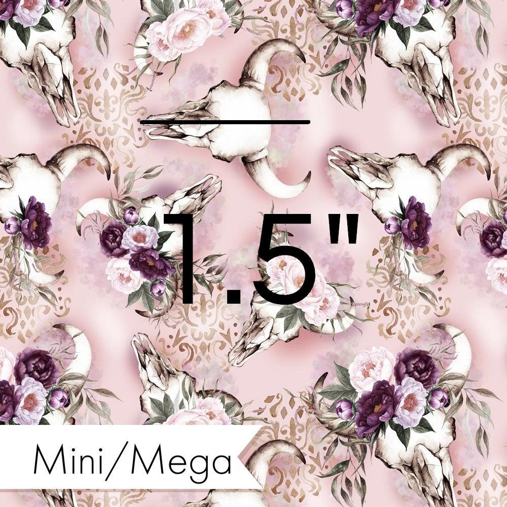 Design 476 Floral Bull Skull Fabric – made-to-order custom fabric by the metre | Fabric by Missy Rose