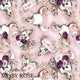 Design 476 - Floral Bull Skull Fabric