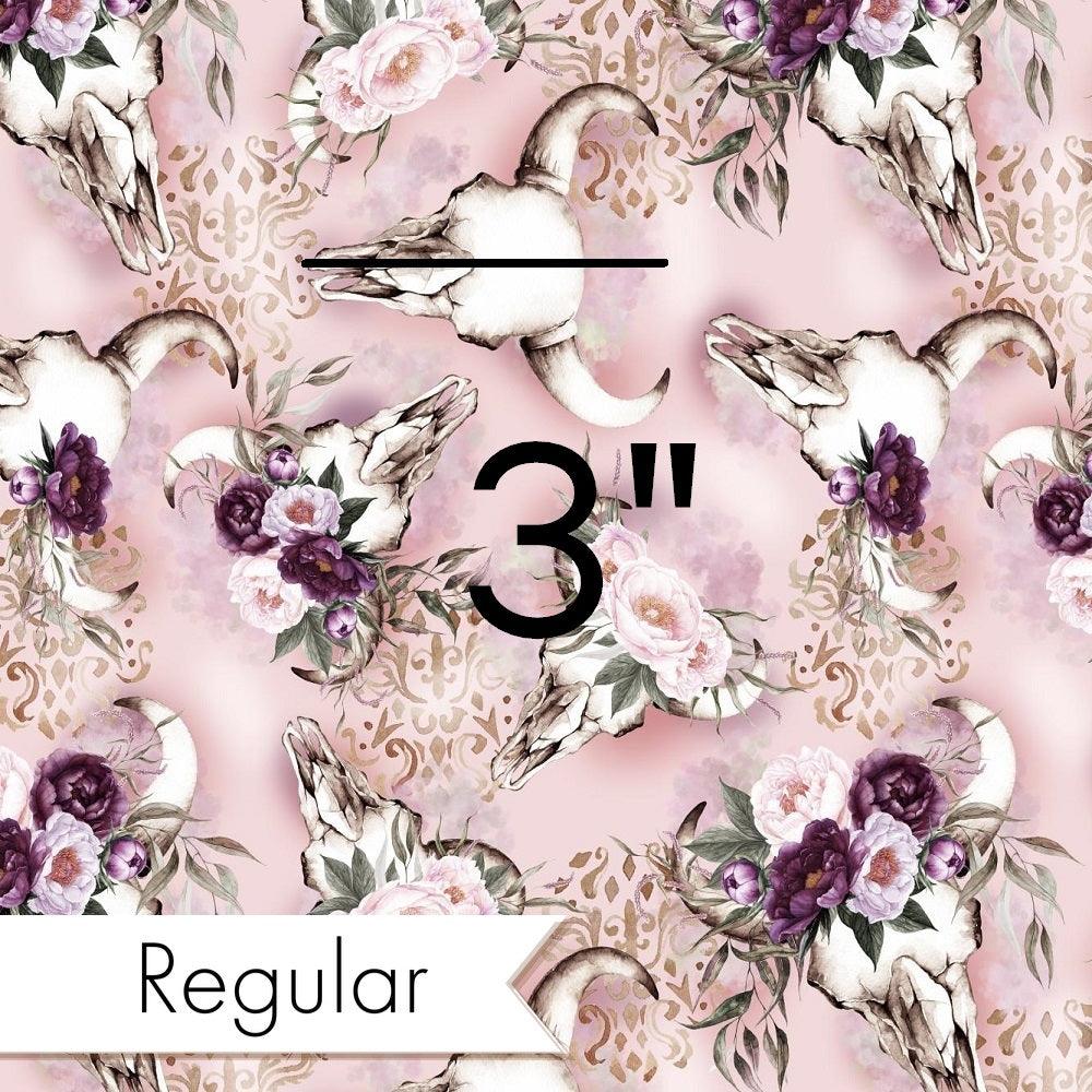 Design 476 Floral Bull Skull Fabric – custom printed pre-order fabric Australia | Fabric by Missy Rose