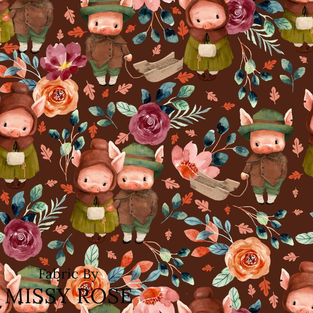 Design 479 Rustic Pigs Fabric – Australian custom printed fabric pre-order | Fabric by Missy Rose
