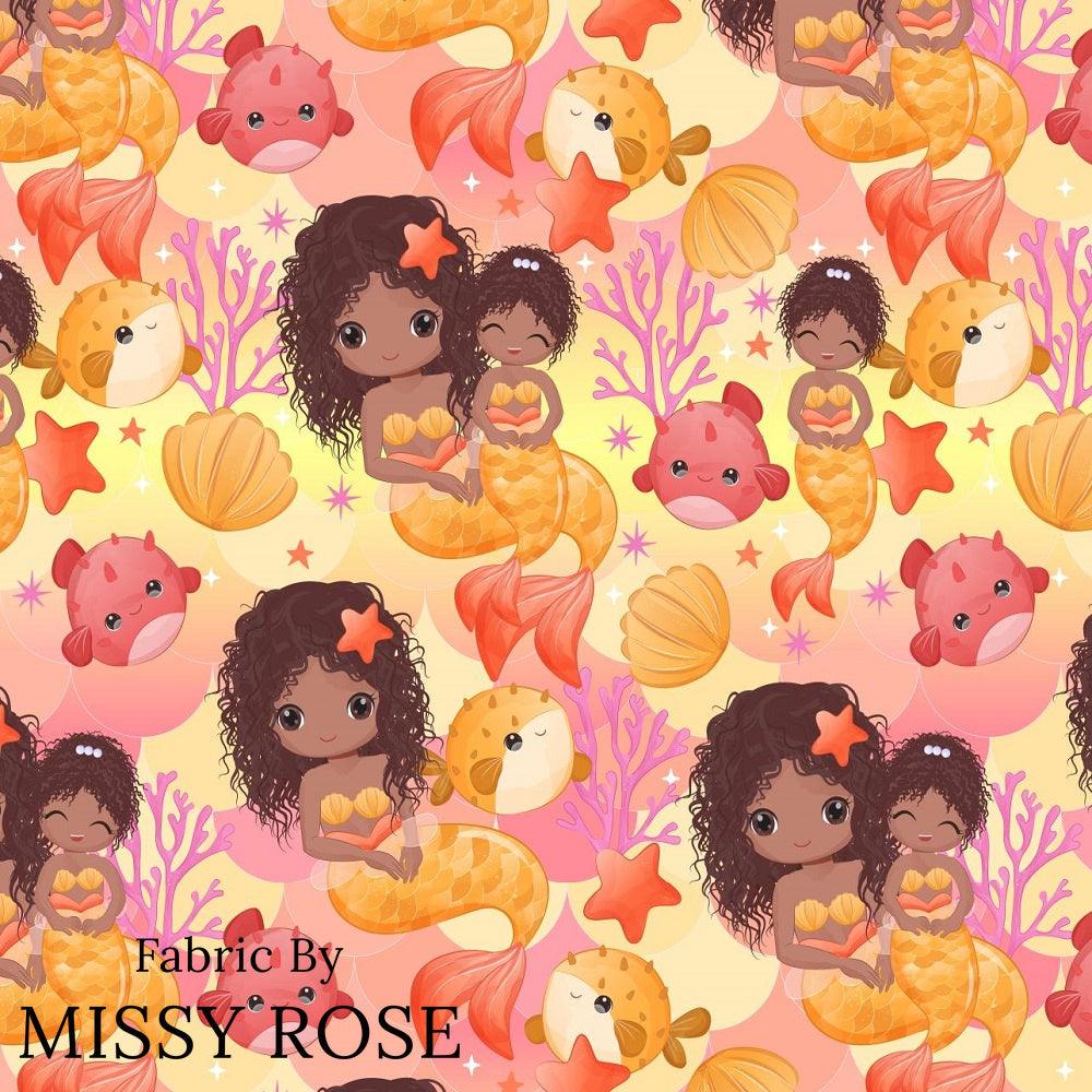 Design 481 Mummy Mermaid Fabric – custom printed pre-order fabric Australia | Fabric by Missy Rose