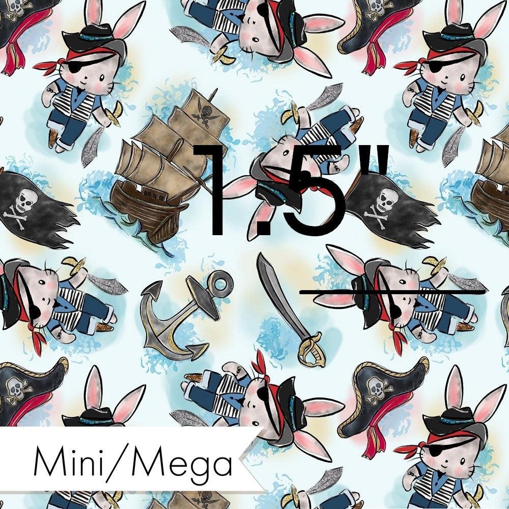 Design 485 Pirate Bunny Fabric – custom printed pre-order fabric Australia | Fabric by Missy Rose