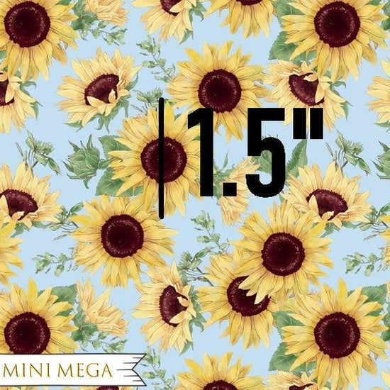 Unlimited - Sky Blue Sunflower Fabric