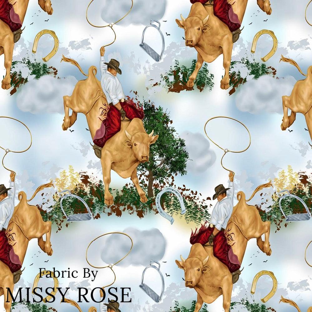 Design 491 Rodeo Fabric – custom printed pre-order fabric Australia | Fabric by Missy Rose
