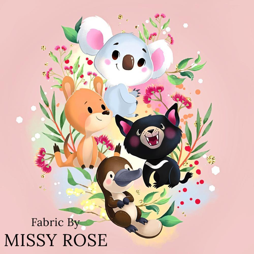 Design 496 Panel Fabric – custom printed pre-order fabric Australia | Fabric by Missy Rose