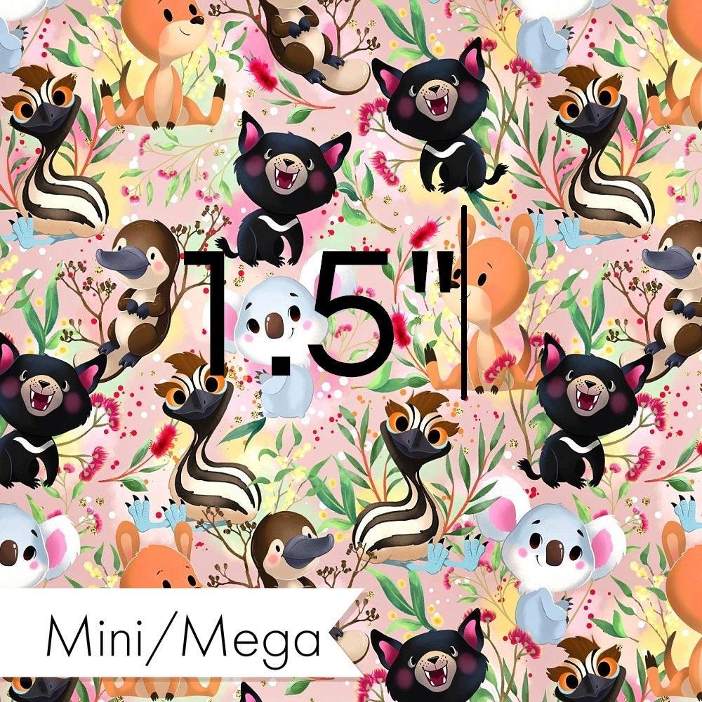 Design 496 Pink Australian Animal Fabric – Australian custom printed fabric pre-order | Fabric by Missy Rose