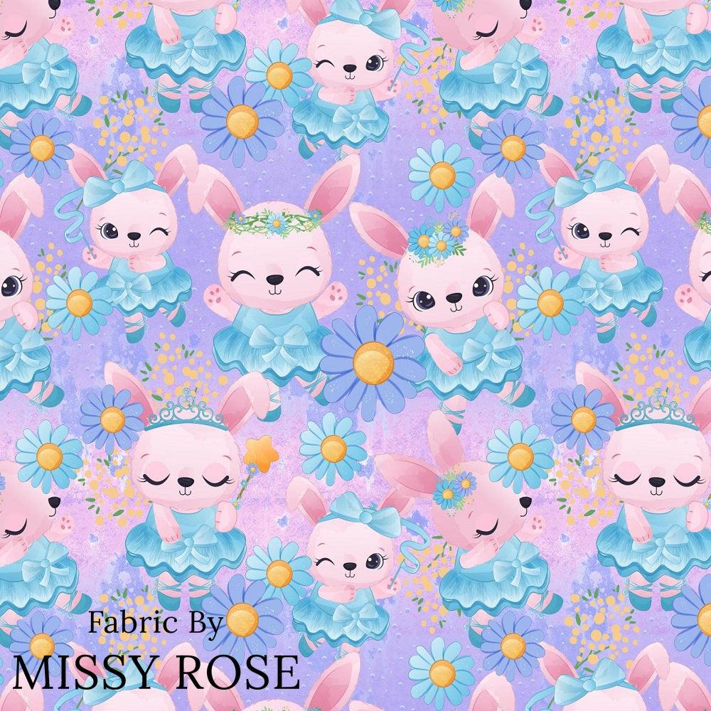 Design 50 Ballerina Bunny Fabric – premium custom printed fabric for sewing | Fabric by Missy Rose
