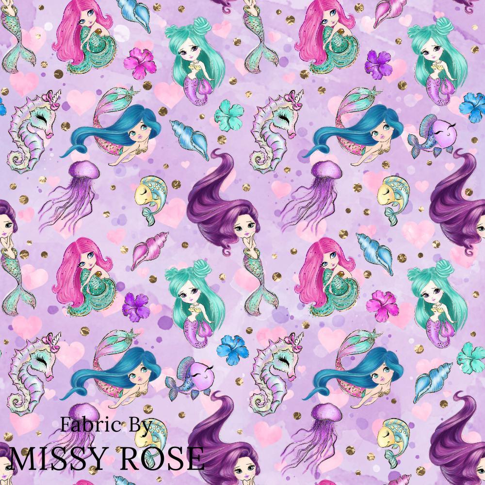 Design 503 Purple Mermaid Fabric – pre-order designer fabric Australia | Fabric by Missy Rose