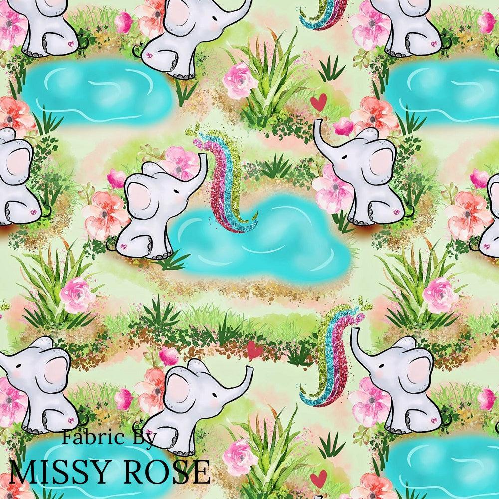 Design 504 Elephant Fabric – Australian custom printed fabric pre-order | Fabric by Missy Rose