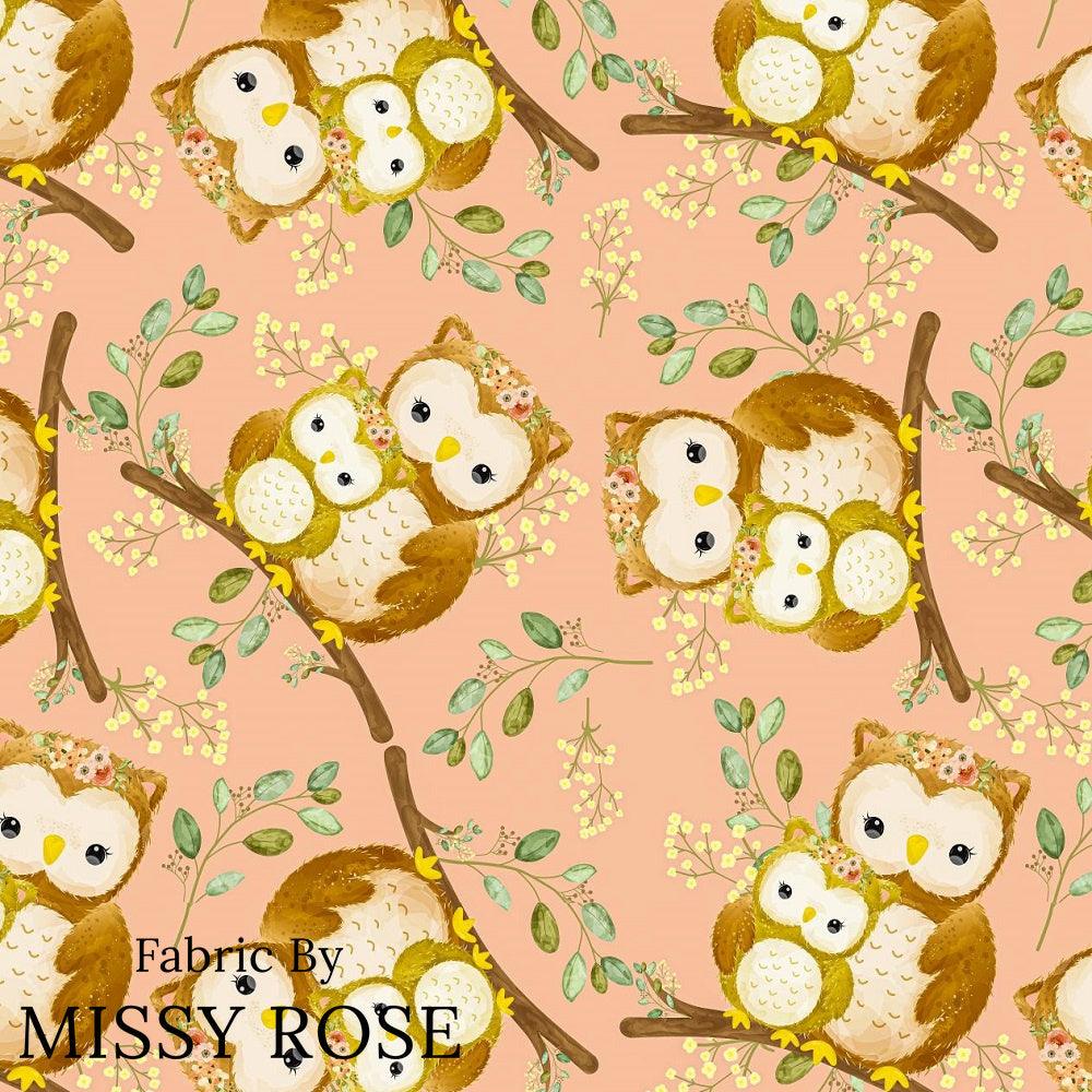 Design 512 Owl Fabric – made-to-order custom fabric by the metre | Fabric by Missy Rose