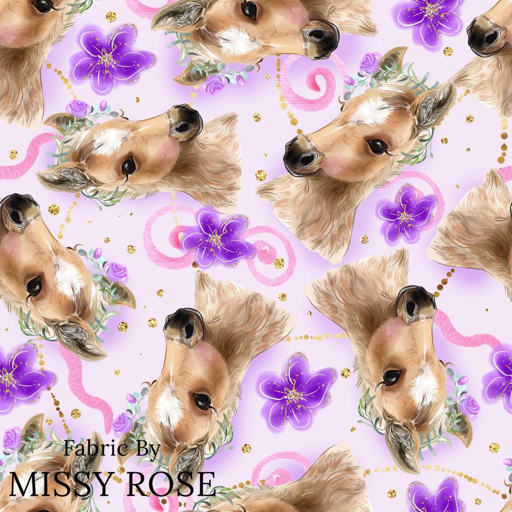 Design 513 Purple Horse Fabric – pre-order designer fabric Australia | Fabric by Missy Rose