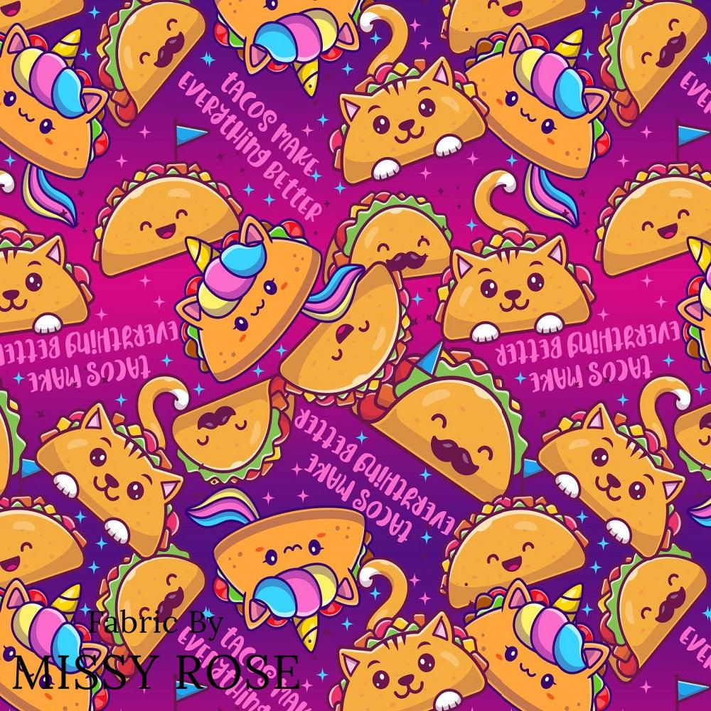 Design 517 Taco Fabric – Australian custom printed fabric pre-order | Fabric by Missy Rose