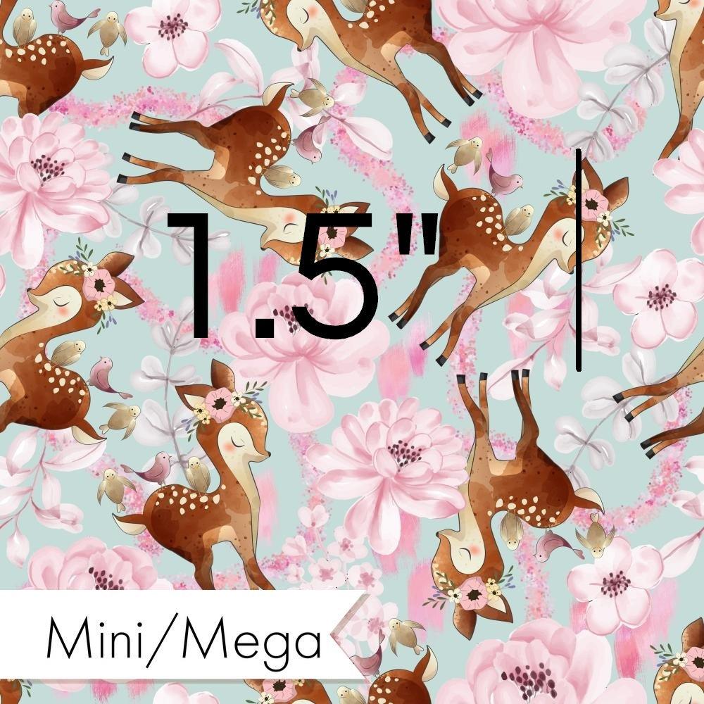 Design 52 Floral Deer Fabric – premium custom printed fabric for sewing | Fabric by Missy Rose