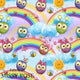 Design 521 - Rainbow Owls Fabric