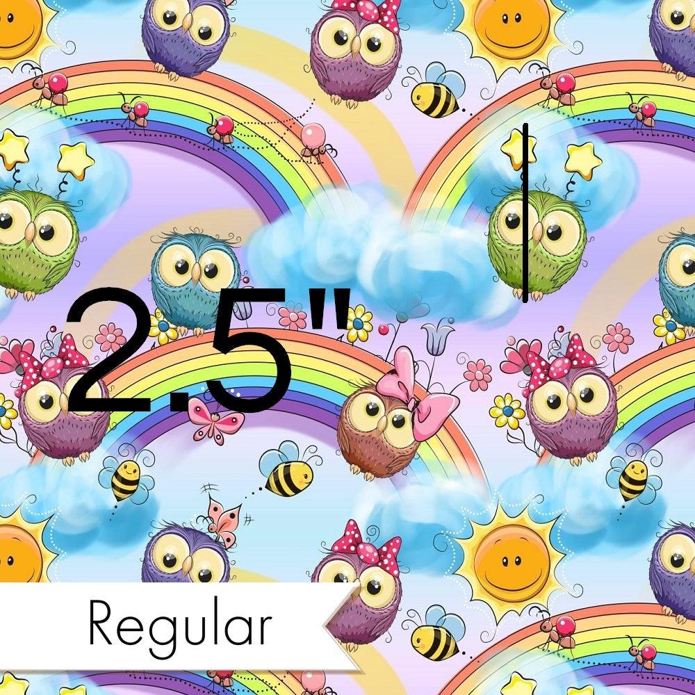 Design 521 Rainbow Owls Fabric – custom printed pre-order fabric Australia | Fabric by Missy Rose