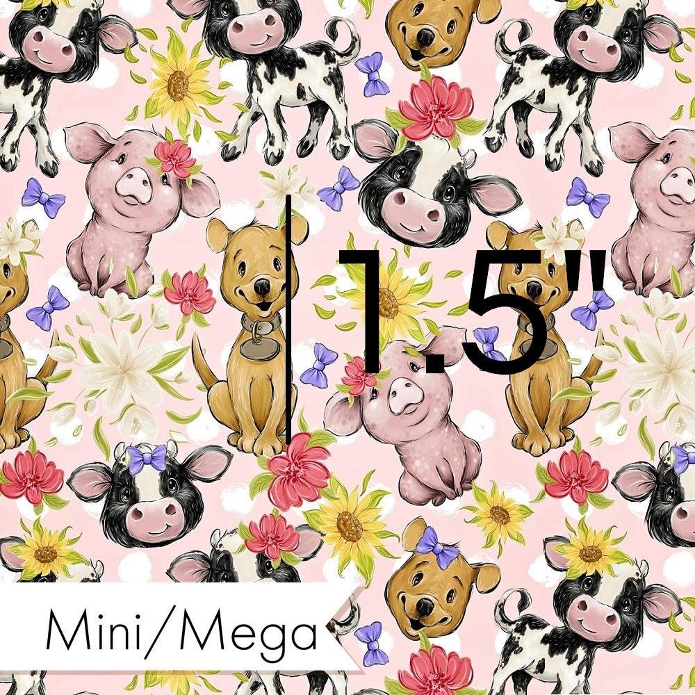 Design 522 Pink Farm Fabric – custom printed pre-order fabric Australia | Fabric by Missy Rose