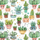 Design 529 - White Cactus Fabric