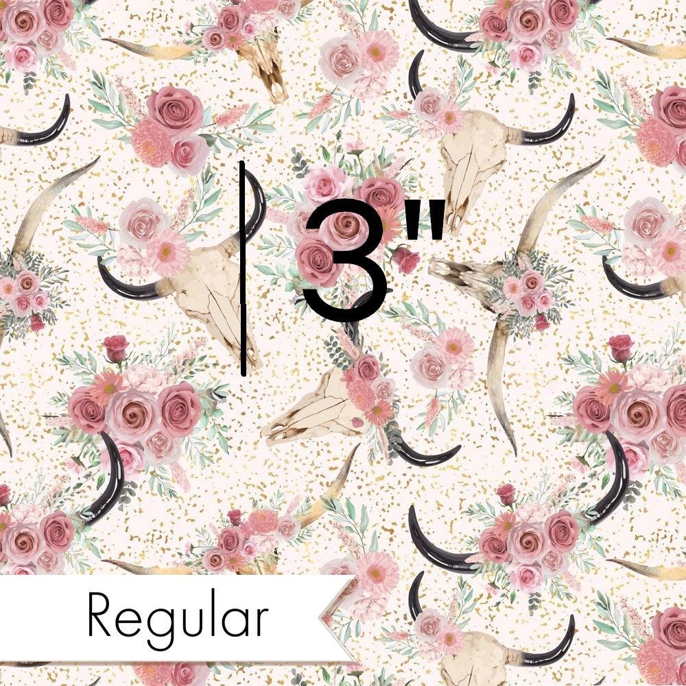 Design 533 Floral Cow Skull Fabric – custom printed pre-order fabric Australia | Fabric by Missy Rose