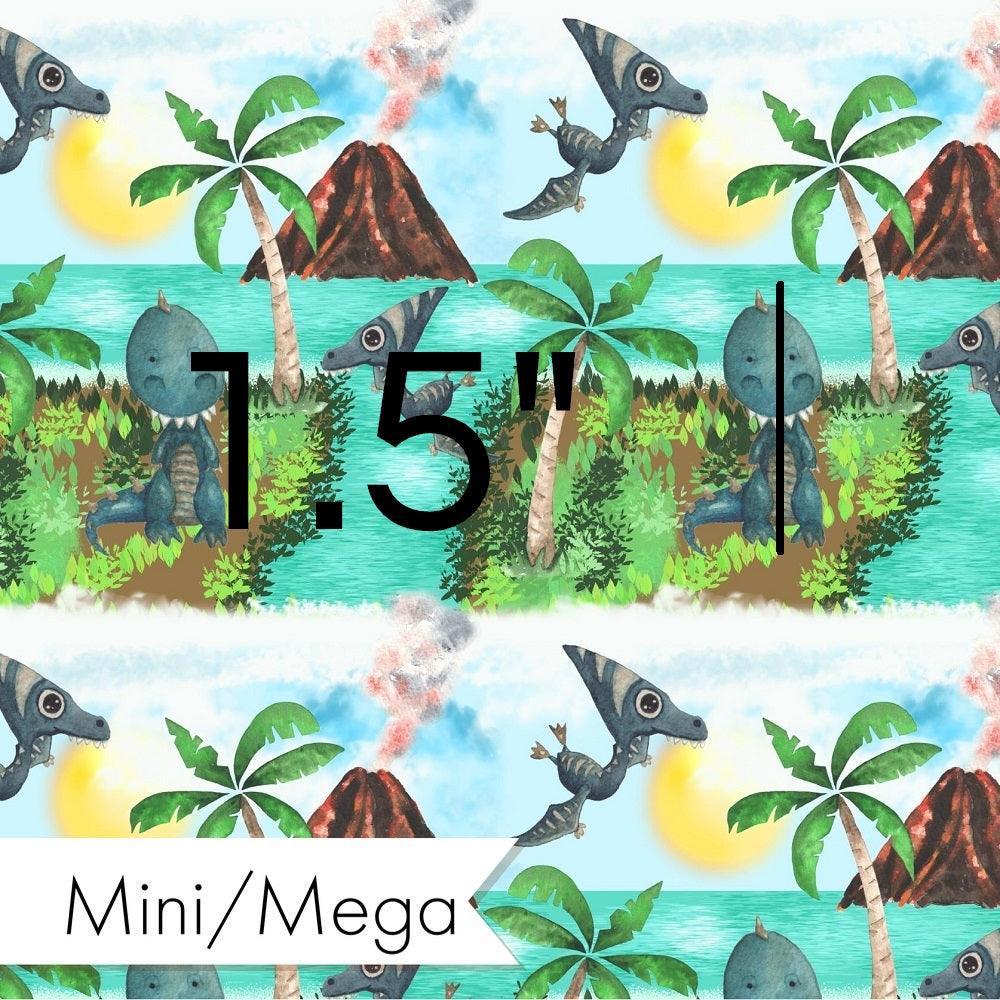Design 534 Dinosaur Island Fabric – premium custom printed fabric for sewing | Fabric by Missy Rose