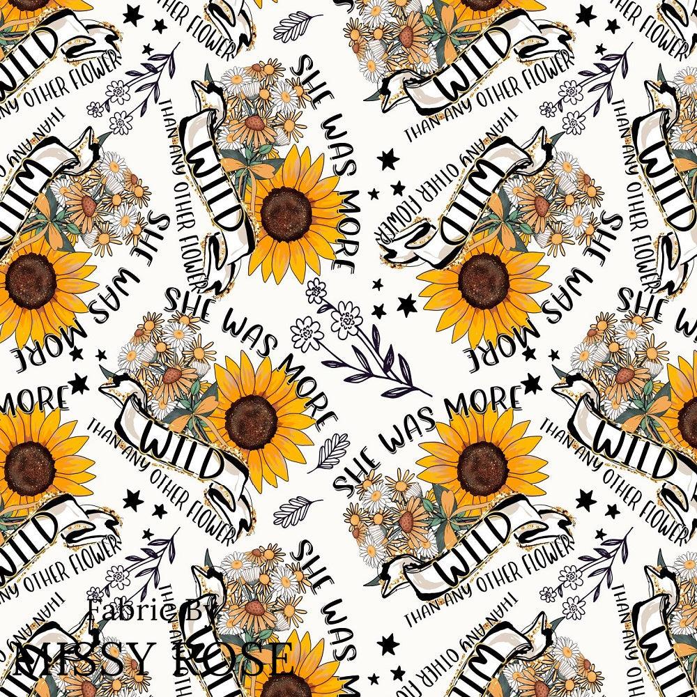 Design 542 Wildflower Fabric – Australian custom printed fabric pre-order | Fabric by Missy Rose