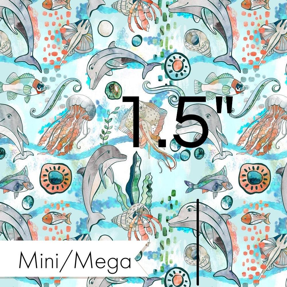 Design 547 Dolphin Fabric – custom printed pre-order fabric Australia | Fabric by Missy Rose