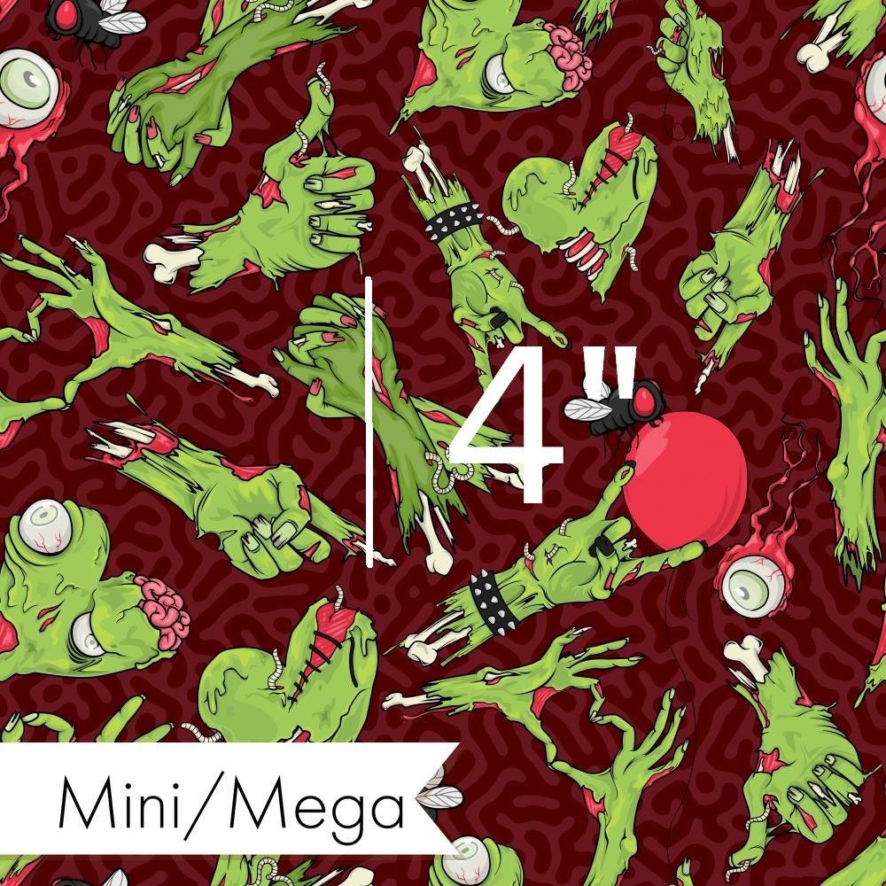 Design 548 Red Zombie Fabric – made-to-order custom fabric by the metre | Fabric by Missy Rose