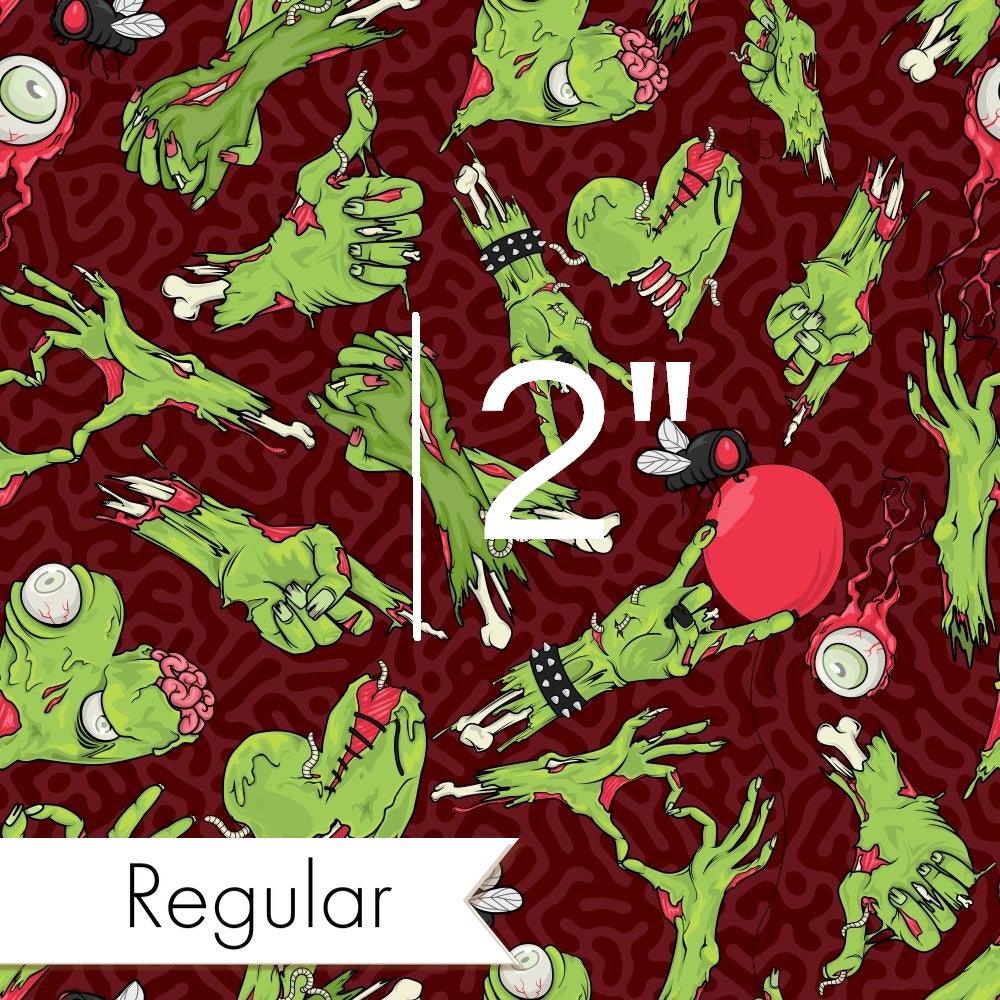 Design 548 Red Zombie Fabric – custom printed pre-order fabric Australia | Fabric by Missy Rose