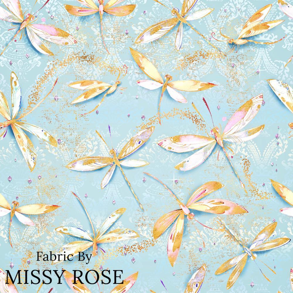 Design 549 Dragonfly Fabric – made-to-order custom fabric by the metre | Fabric by Missy Rose