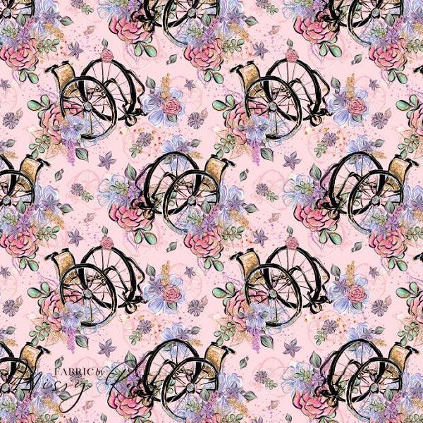 Design 55 - Pink Wheelchair Fabric - Fabric by Missy Rose Pre-Order