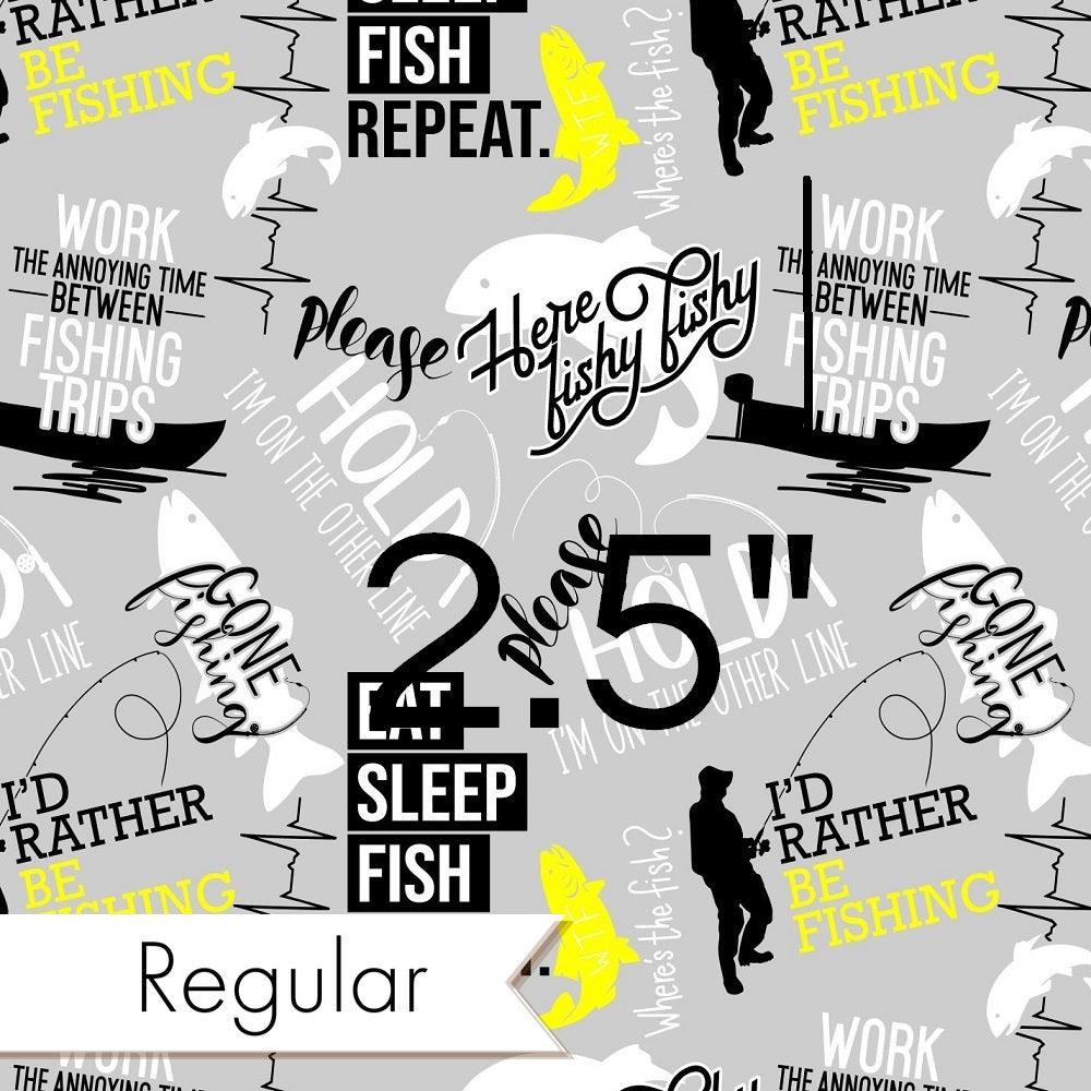 Design 551 Grey Fishing Fabric – made-to-order custom fabric by the metre | Fabric by Missy Rose