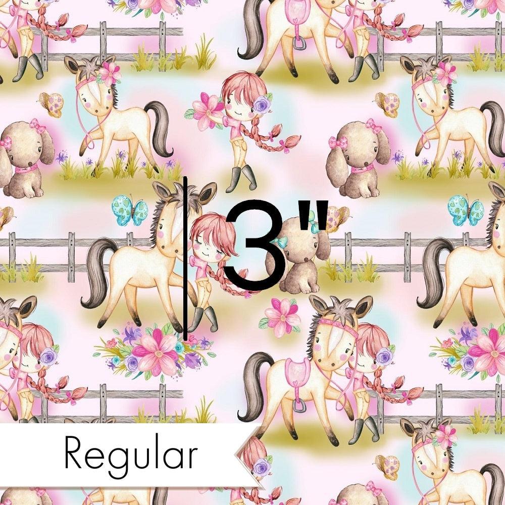 Design 552 Pink Pony Fabric – premium custom printed fabric for sewing | Fabric by Missy Rose