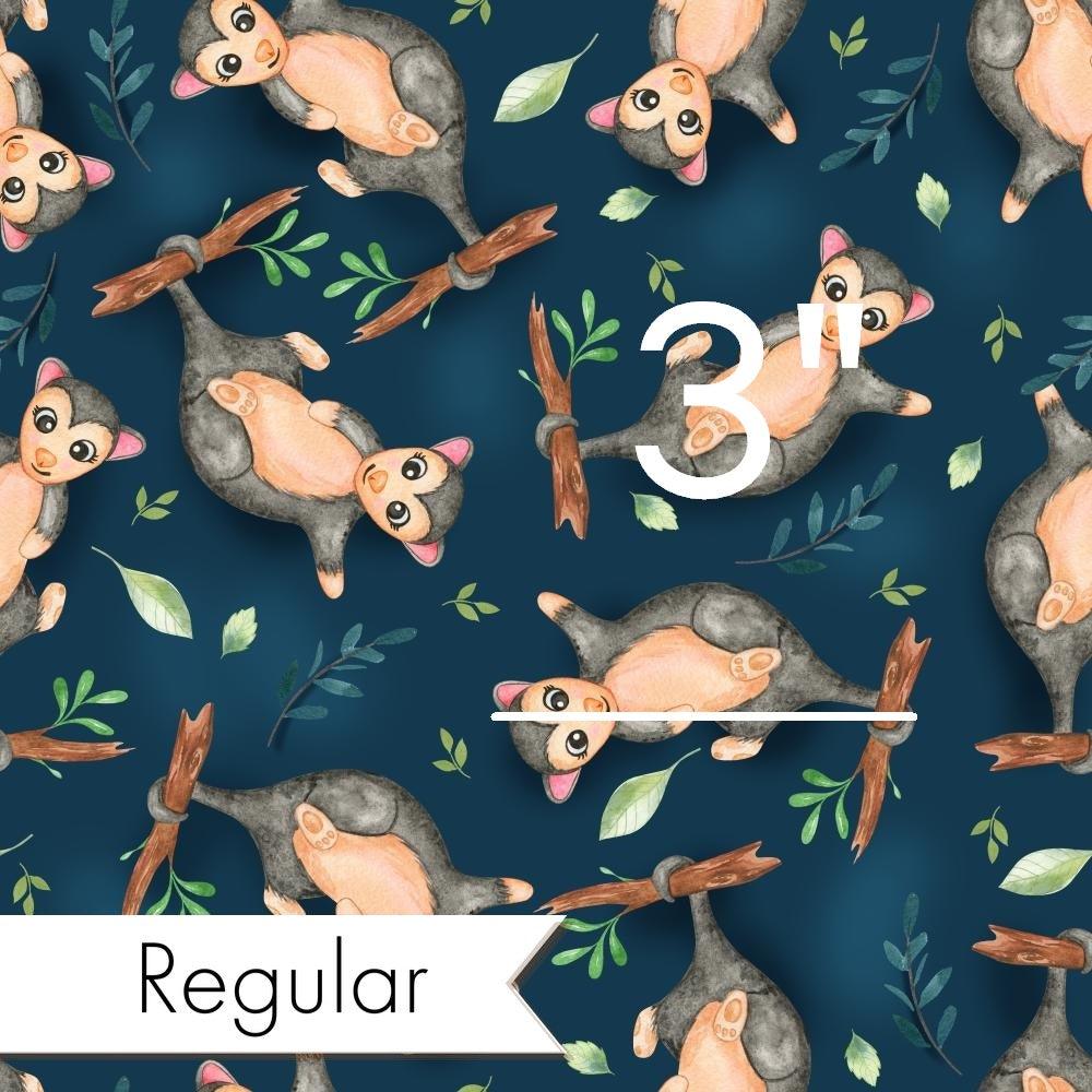 Design 553 Navy Possum Fabric – custom printed pre-order fabric Australia | Fabric by Missy Rose
