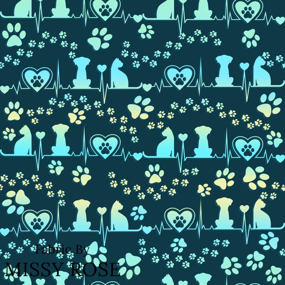 Design 555 Vet Fabric – premium custom printed fabric for sewing | Fabric by Missy Rose