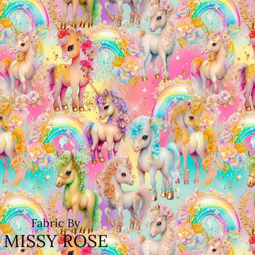 Design 556 Pink Unicorn Fabric – pre-order designer fabric Australia | Fabric by Missy Rose