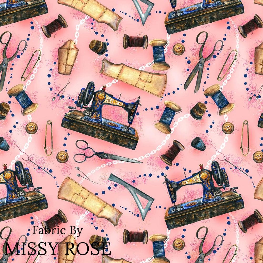 Design 560 Pink Sewing Fabric – premium custom printed fabric for sewing | Fabric by Missy Rose