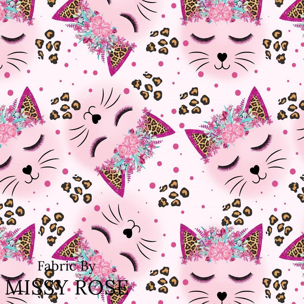 Design 563 Kitty Face Fabric – pre-order designer fabric Australia | Fabric by Missy Rose