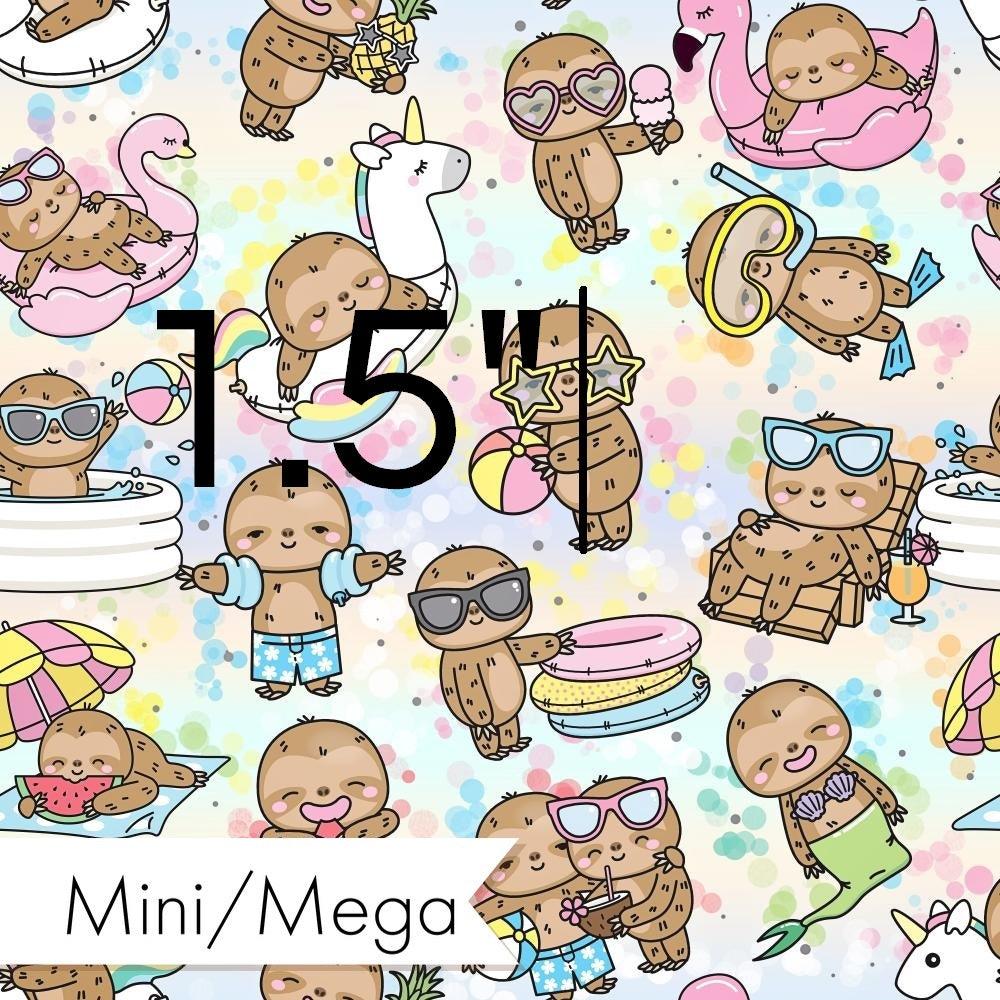 Design 566 Summer Sloths Fabric – Australian custom printed fabric pre-order | Fabric by Missy Rose