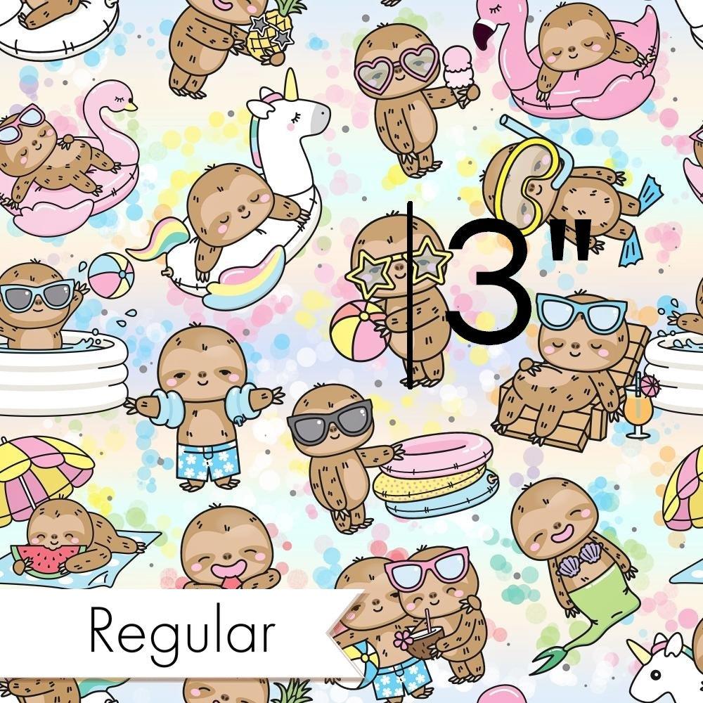 Design 566 Summer Sloths Fabric – made-to-order custom fabric by the metre | Fabric by Missy Rose