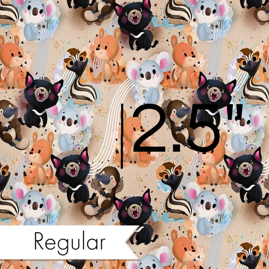 Design 569 - Neutral Aussie Animals Fabric